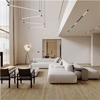 1600*3200 MAPLE White Wood Texture 1.2Cm Sintered Stone Wall