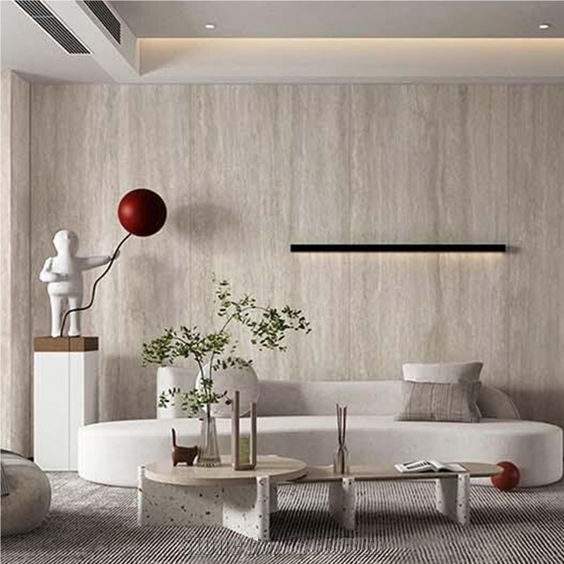1600*3200 Travertine Beige Mold 1.2Cm Sintered Stone Floor