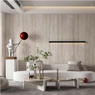 1600*3200 Travertine Beige Mold 1.2Cm Sintered Stone Floor