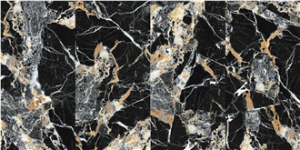 China K Goldano Black Polished 1.2Cm Sintered Stone Floor