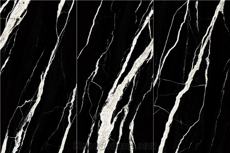 China Marine Black Polish 1.2Cm Sintered Stone Panels