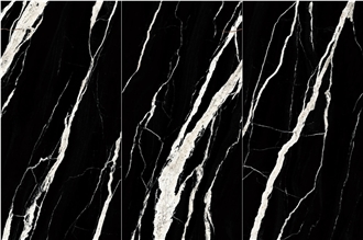 China Nero Marquina Black Matt 1.2Cm Sintered Stone Floor