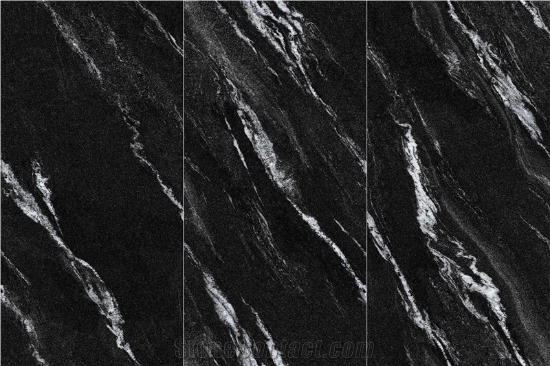 Chinese Abu Black Polish 1.2Cm Sintered Stone Wall