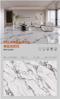 Artificial Calacatta Sintered Stone Slabs Glossy Wall Floor