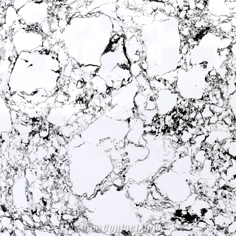X21 Jade Panda White Quartz Slabs