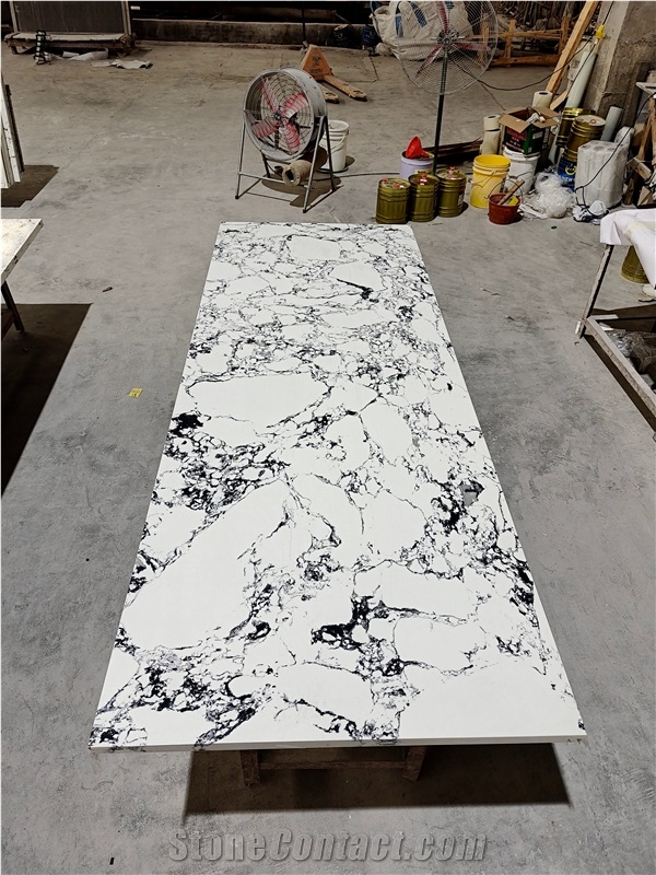 X21 Jade Panda White Quartz Slabs