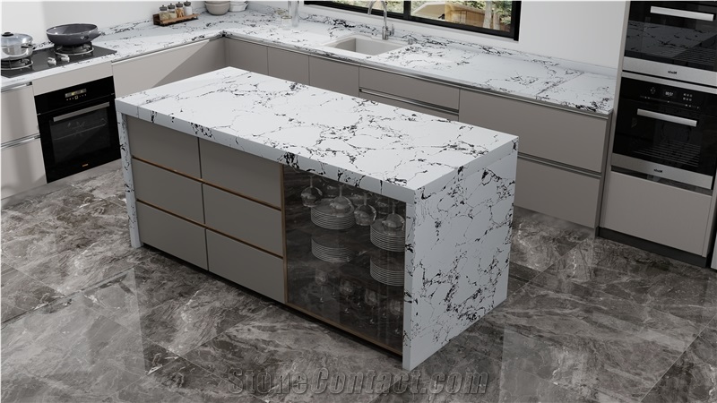 X22 Panda White Quartz Slabs