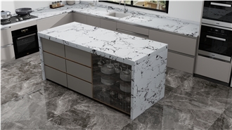 X22 Panda White Quartz Slabs