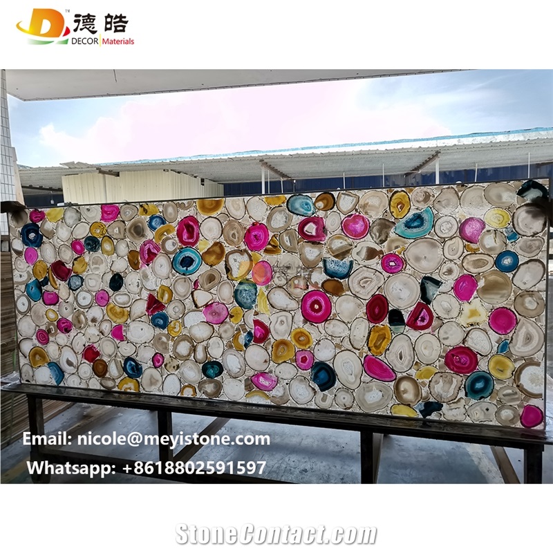 Natural Agate Semiprecious Stone Sheets