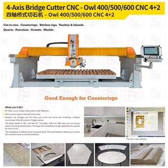 4-Axis Bridge Cutter - Owl 400/500/600