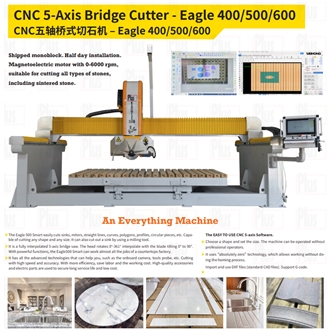 CNC 5-Axis Bridge Cutter - Eagle 400/500/600