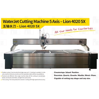 Waterjet Cutting Machine 5 Axis – Lion 4020 5X