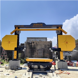 CNC Diamond Wire Saw Machine With 360° Rotary Trolley For Stone Cutting
