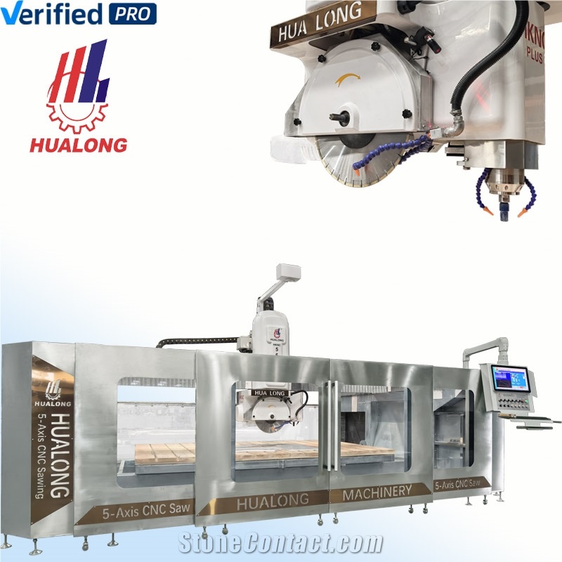 Best 5+1 Axis Granite Countertop Cutting Stone CNC Bridge Saw For Sale