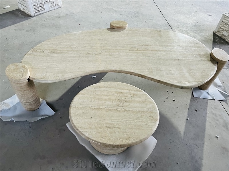 Beige Travertine Table Top