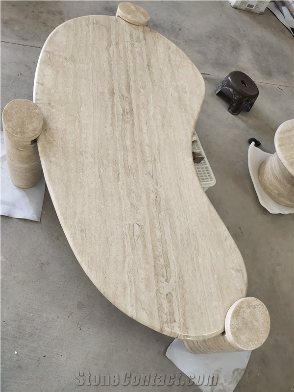 Beige Travertine Table Top