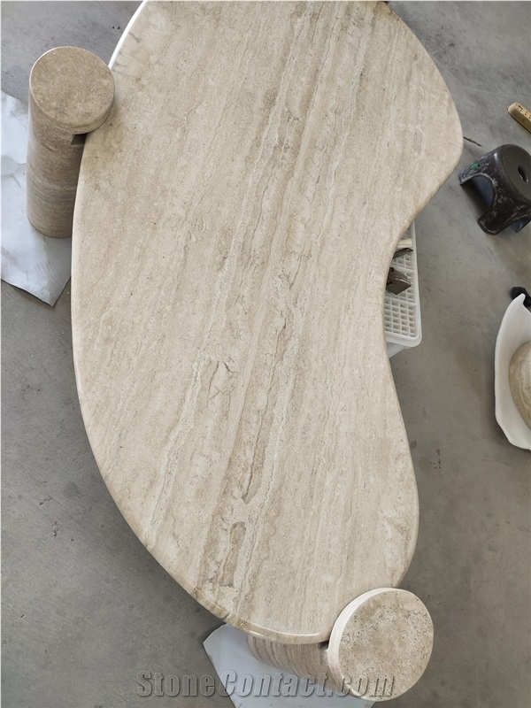 Beige Travertine Table Top