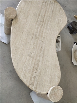 Beige Travertine Table Top