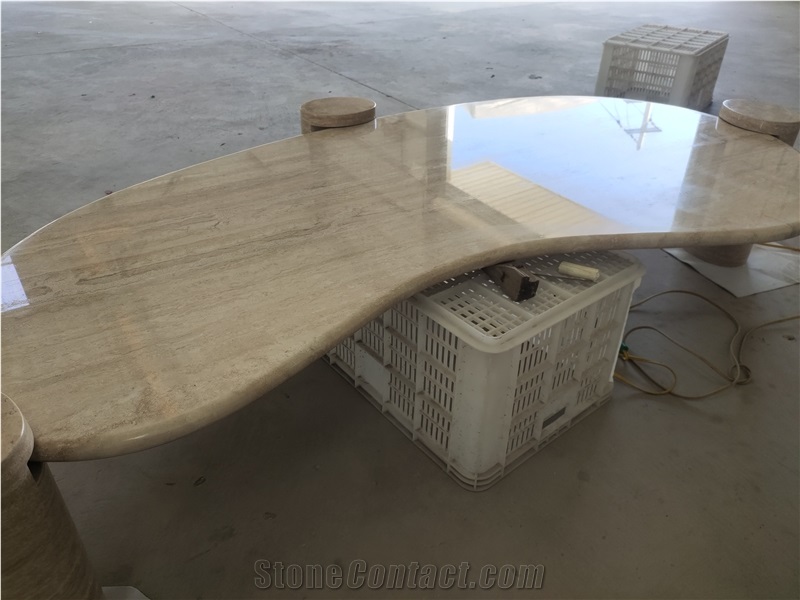 Beige Travertine Table Top