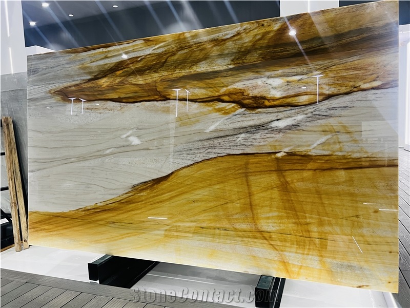 Luxury Stone Customization Of Yellow Quartzite Tiles