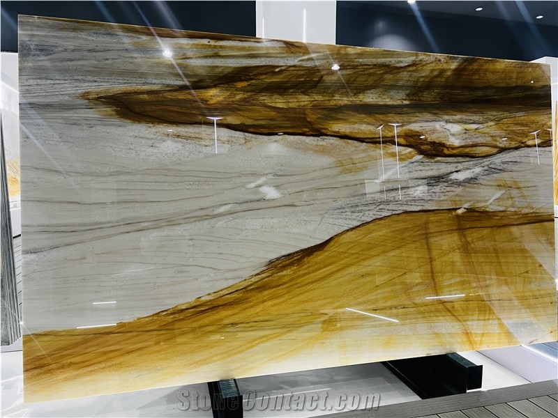 Luxury Stone Customization Of Yellow Quartzite Tiles