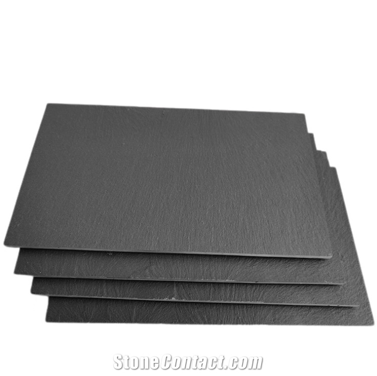 Natural Stone Black Slate Dishes Serve Plates