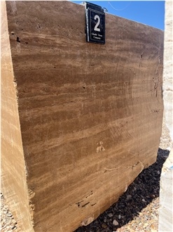 Chocolate Brown Travertine Blocks