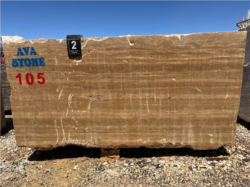 Chocolate Brown Travertine Blocks
