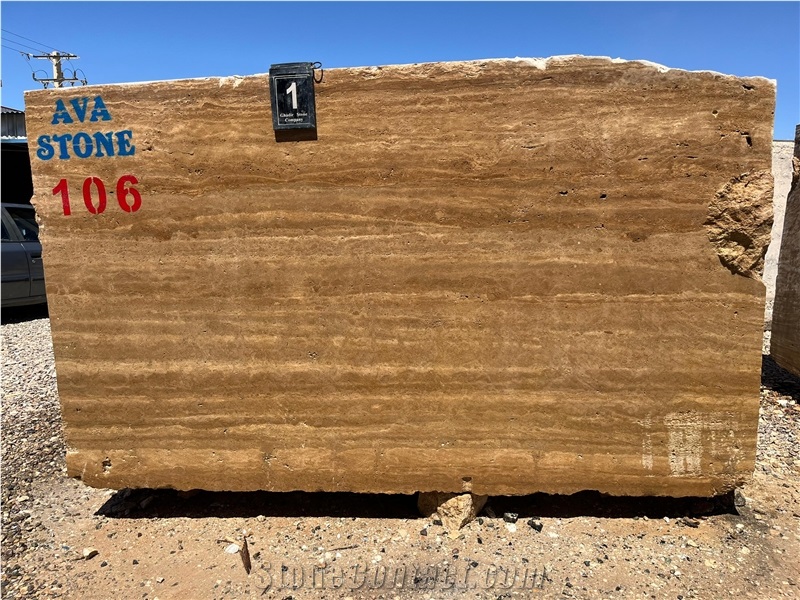 Chocolate Brown Travertine Blocks