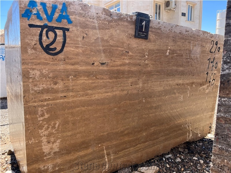 Chocolate Brown Travertine Blocks