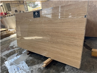 Cream Travertine 2Cm Polished Slabs
