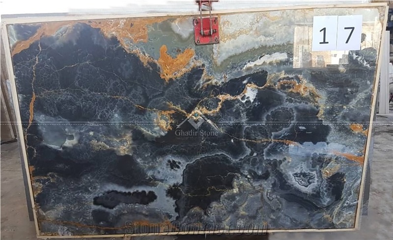 Dark Blue Onyx Slabs