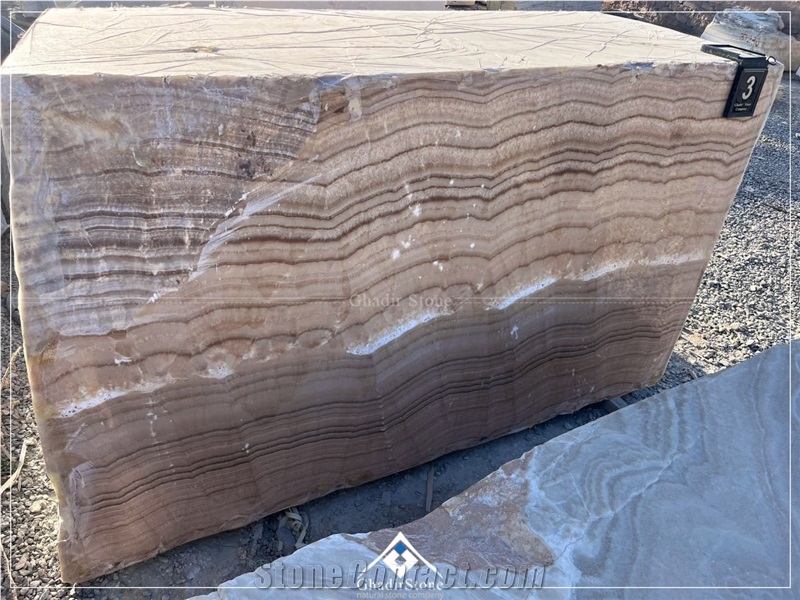 Extra Orange Onyx Quarry Blocks
