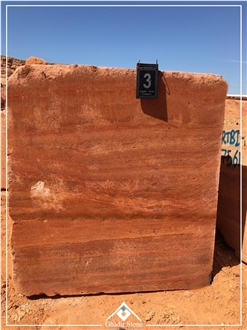 High Quality Red Travertine Blocks