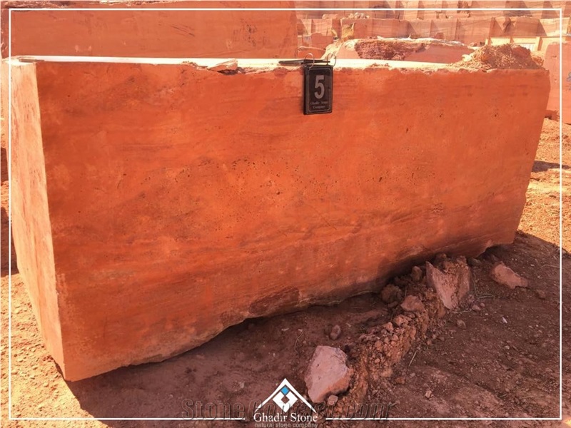 High Quality Red Travertine Blocks