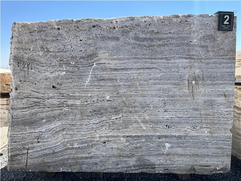 Persian Silver Travertine Blocks