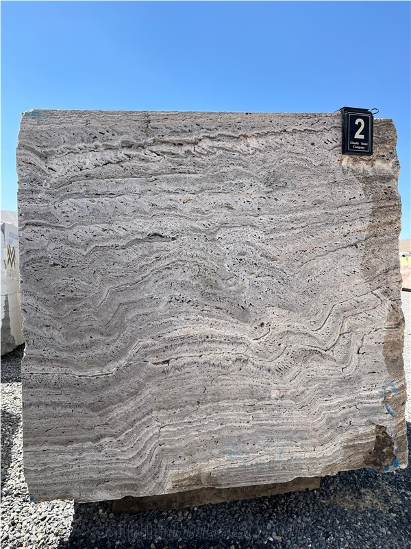Persian Silver Travertine Blocks