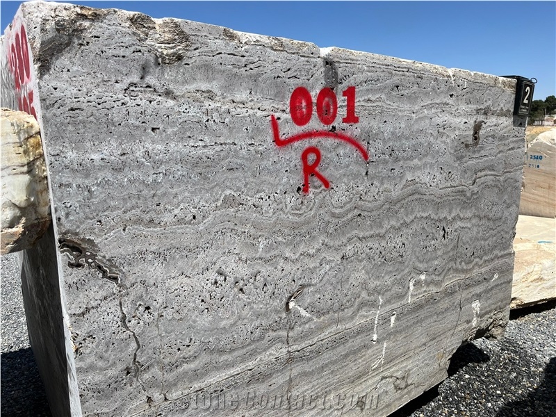 Persian Silver Travertine Blocks