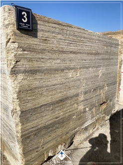 Smoky Silver Travertine Blocks