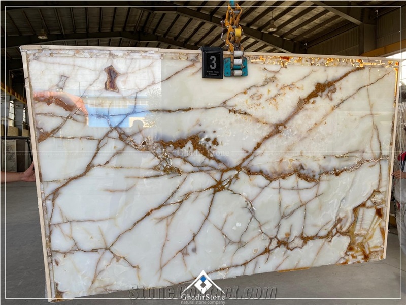 Spider White Onyx  Slabs