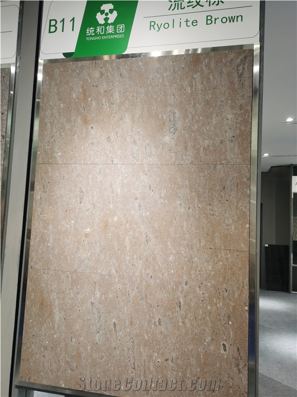 China Brown Rhyolite Slabs And Tiles