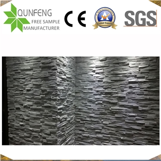 China Black Slate Stone Wall Cladding Ledgestone Veneer