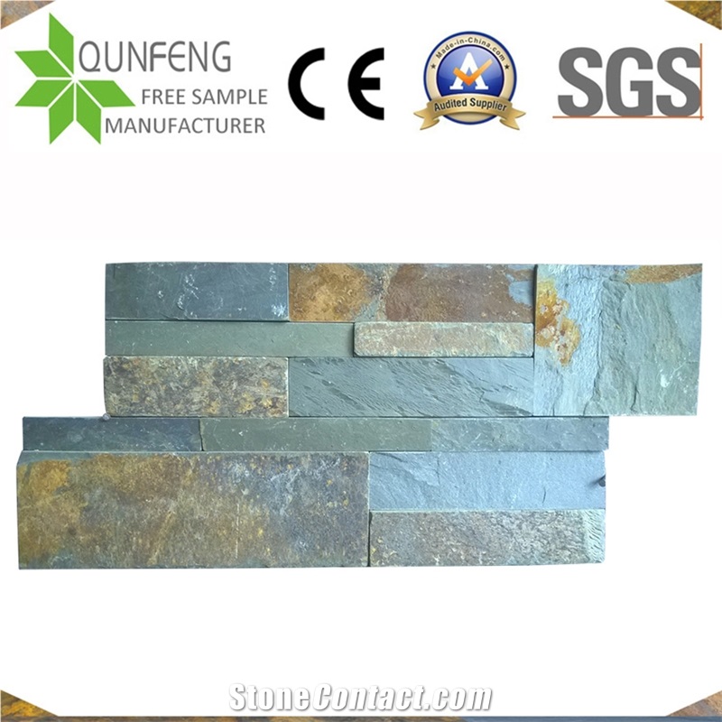 China Split Surface Rusty Slate Culture Stone Wall Tile