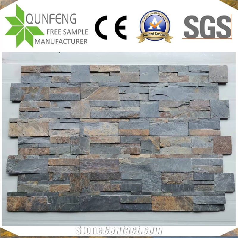 China Split Surface Rusty Slate Culture Stone Wall Tile