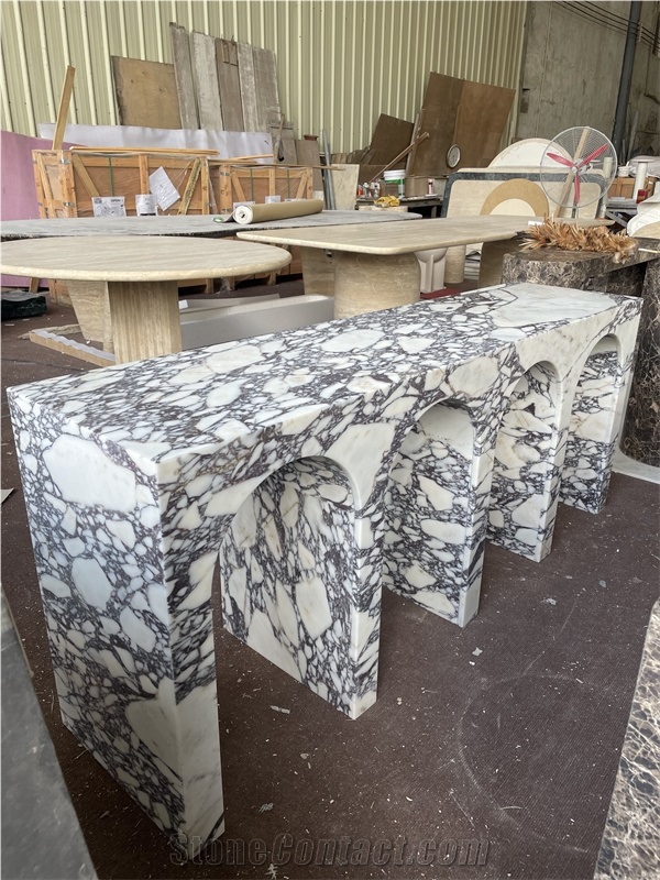 Calacatta Viola Marble Console Table