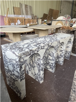 Calacatta Viola Marble Console Table
