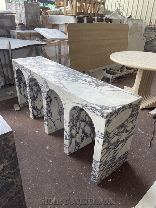 Calacatta Viola Marble Console Table