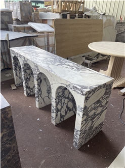 Calacatta Viola Marble Console Table