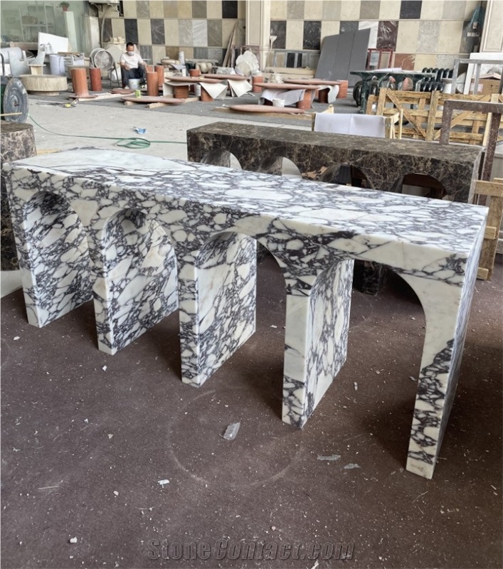 Calacatta Viola Marble Console Table