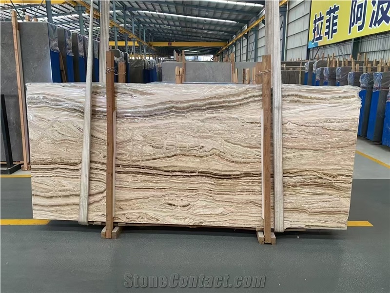 Traonyx Onyx Slabs Onice Travertino Brown Onyx Tile